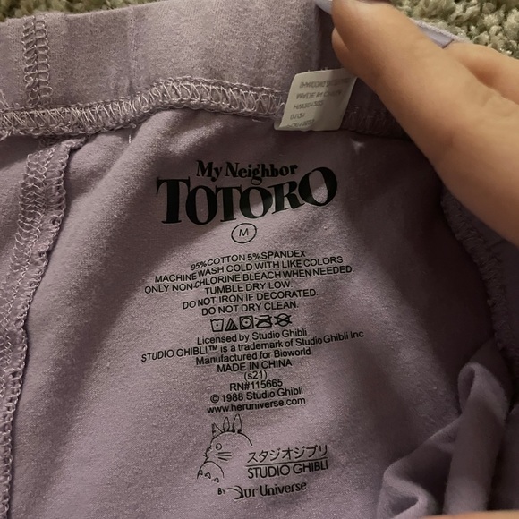 Hot topic, purple, Totoro pajama shorts. - Picture 3 of 4